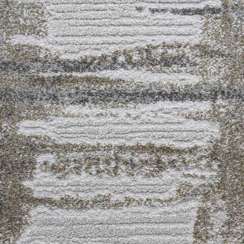 Milano 46046 6191 Abstract Textured Rugs in Grey Natural