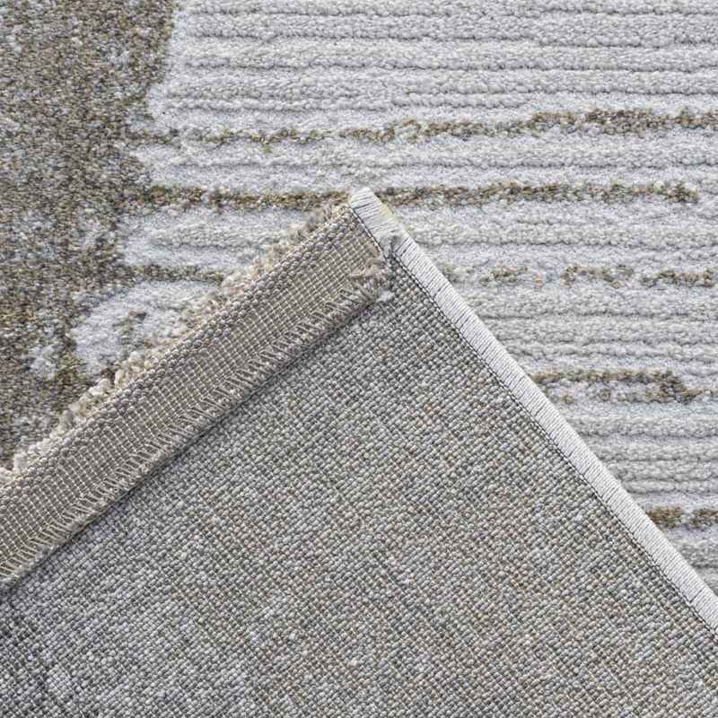 Milano 46046 6191 Abstract Textured Rugs in Grey Natural