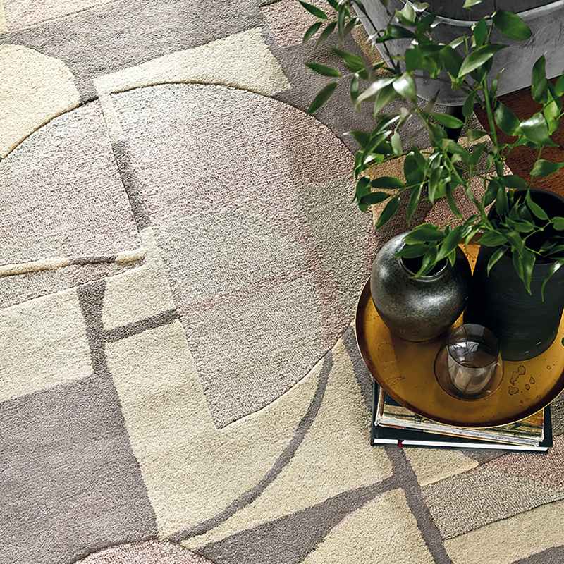 Segments Rugs in Stone 41901 by Harlequin