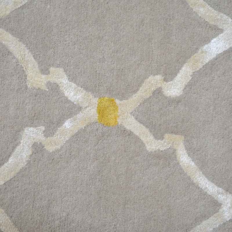 Empire Trellis Modern Pattern Rugs in Stone 45501 by Sanderson