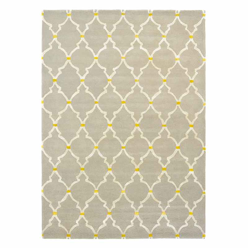 Empire Trellis Modern Pattern Rugs in Stone 45501 by Sanderson
