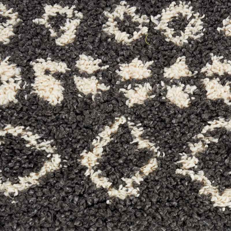 Moroccan Shaggy Rugs by Nourison MRS02 in Charcoal