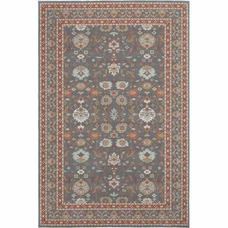 Phoenix Traditional Wool Wilton Floral Rug 47726 500