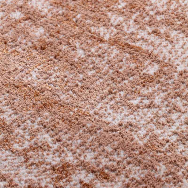 Venus Modern Plain Distressed Wool 48221 JC200 Rugs in Coral Pink