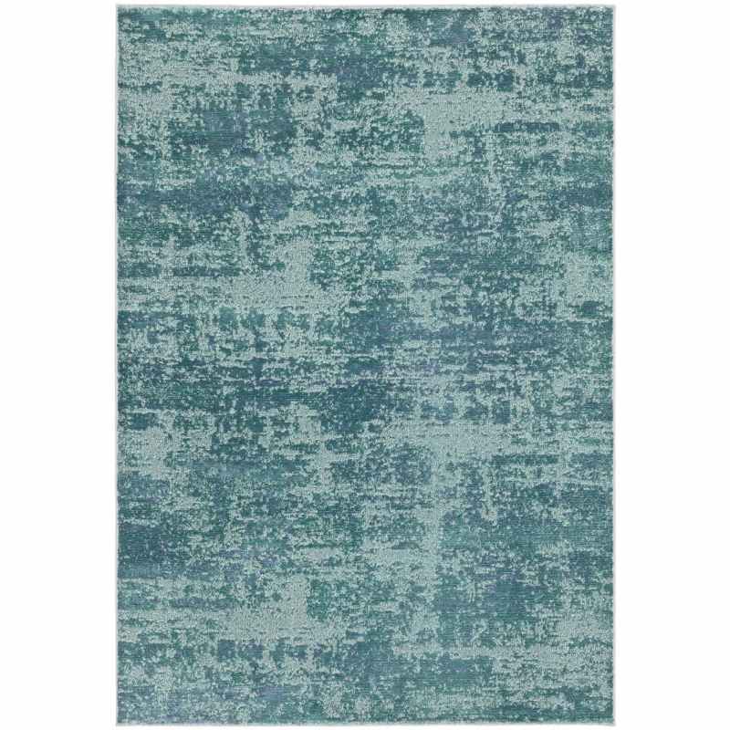 Venus Modern Plain Distressed Wool 48221 JC400 Rugs in Blue
