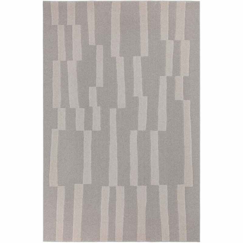 Malmo 48817 LA110 Textured Abstract Wool Rugs in Grey