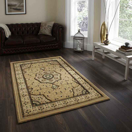 Heritage 4400 Traditional Medallion Rugs in Beige