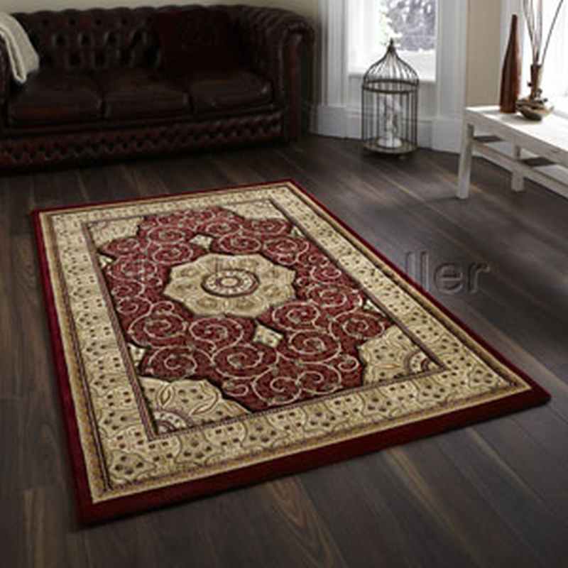 Heritage 4400 Traditional Medallion Rugs in Red