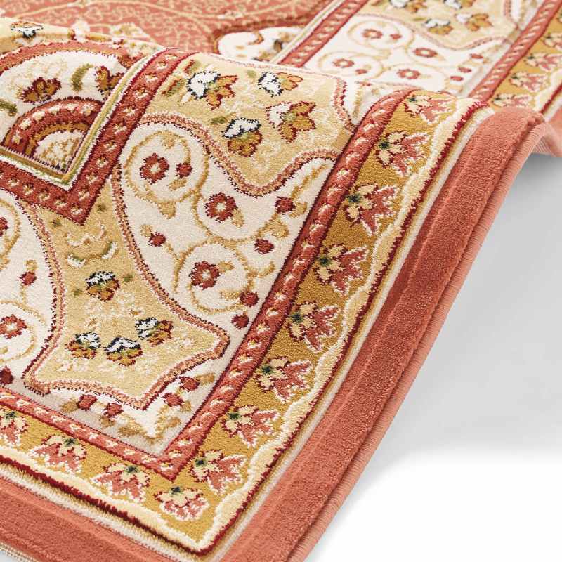 Heritage 4400 Traditional Medallion Rugs in Terracotta