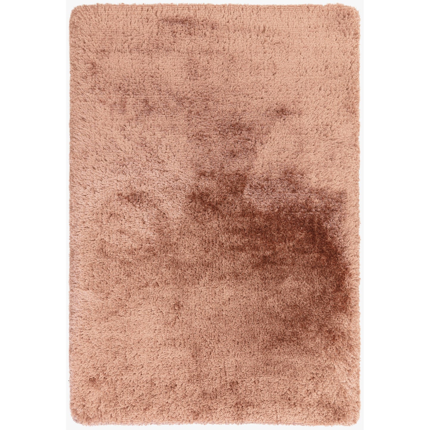 Plush Plain Modern Shaggy Rugs in Blush Pink