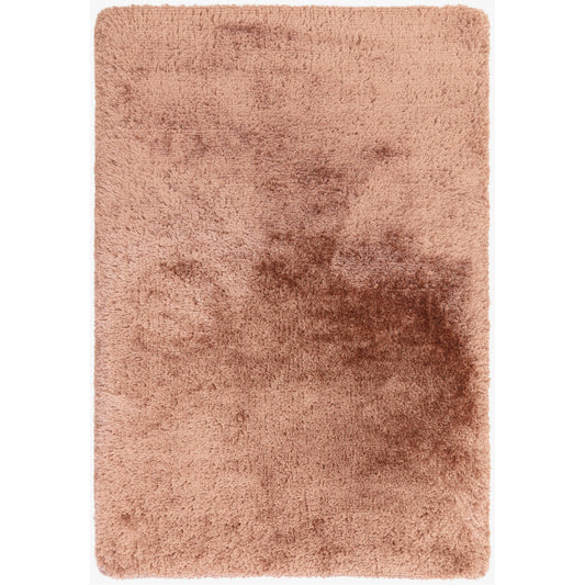 Plush Plain Modern Shaggy Rugs in Blush Pink
