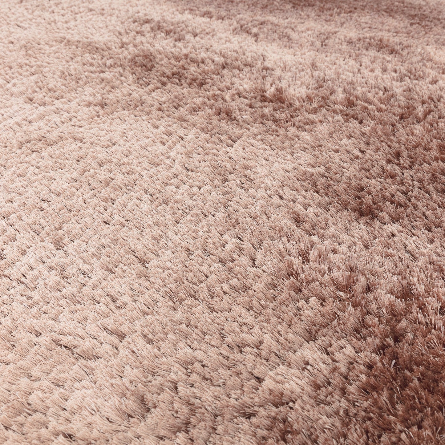 Plush Plain Modern Shaggy Rugs in Blush Pink