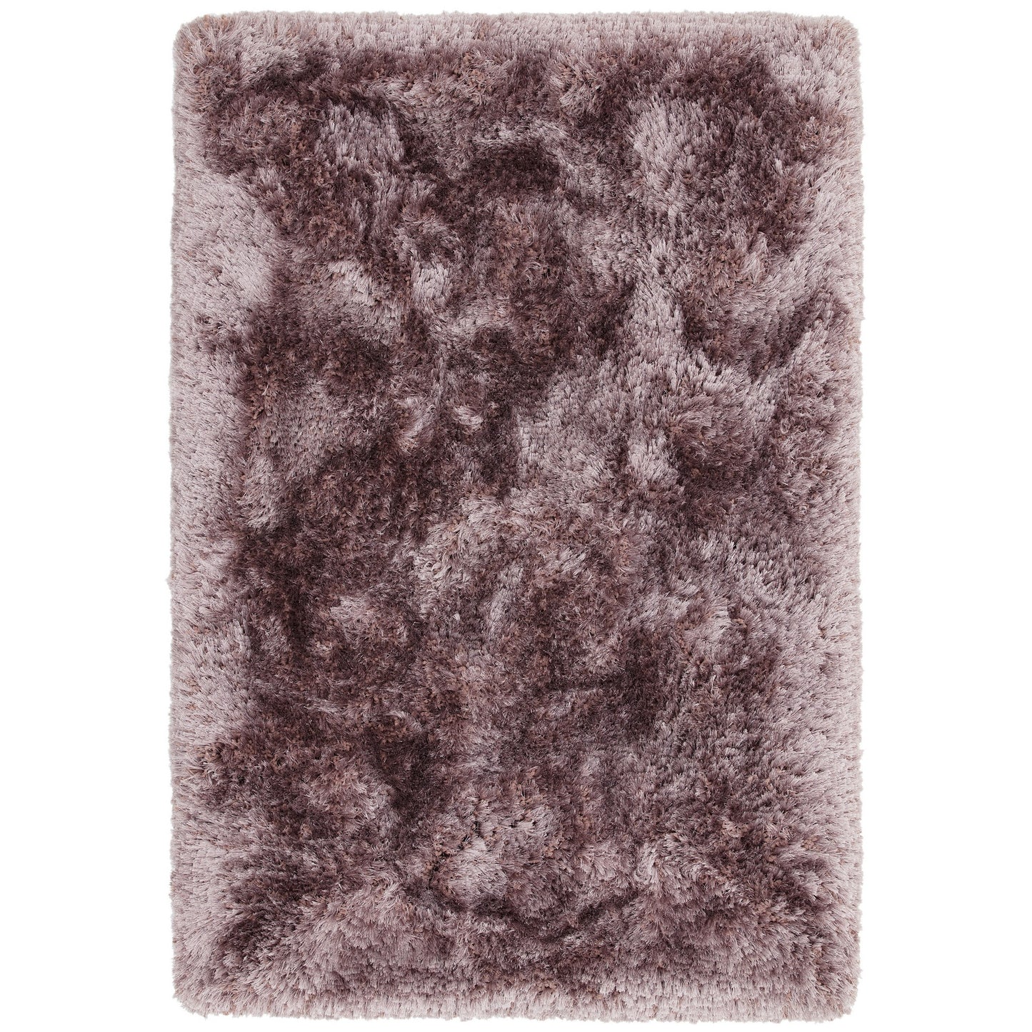 Plush Plain Modern Shaggy Rugs in Dusk
