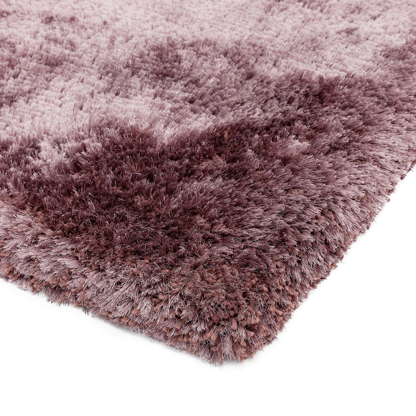 Plush Plain Modern Shaggy Rugs in Dusk