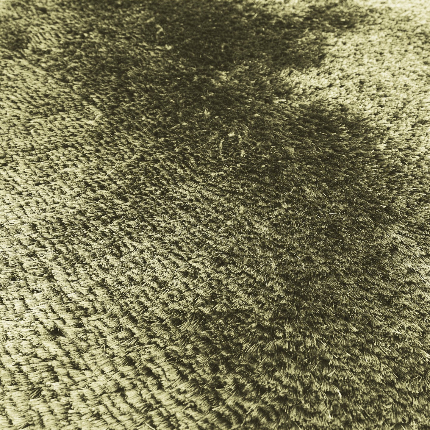 Plush Plain Modern Shaggy Rugs in Sage Green