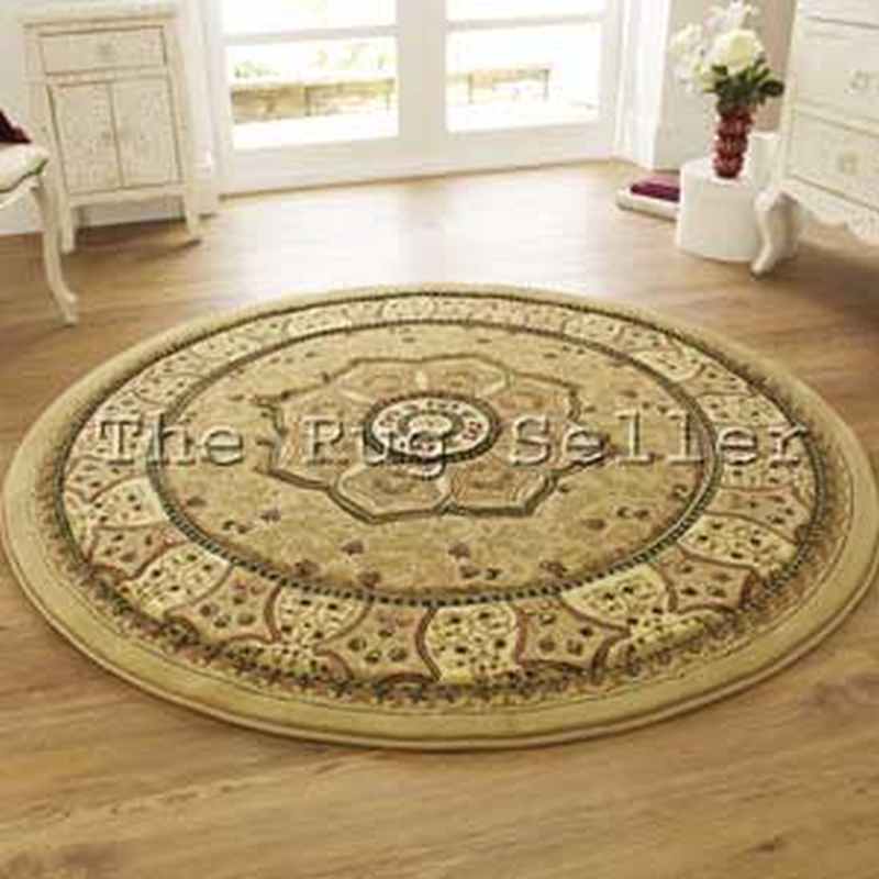 Heritage 4400 Circular Rugs in Beige