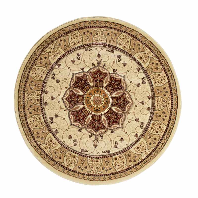 Heritage 4400 Circular Rugs in Cream Red
