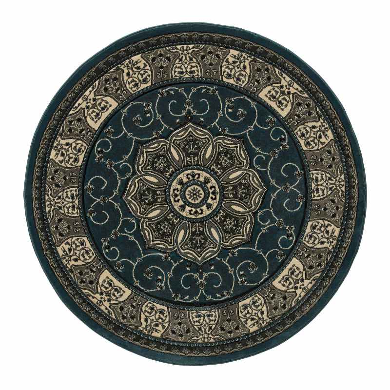 Heritage Circular Rugs 4400 in Dark Blue