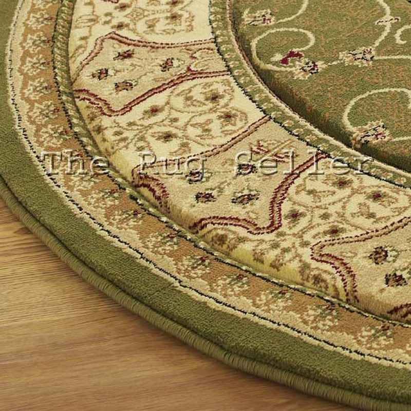 Heritage 4400 Circular Rugs in Green