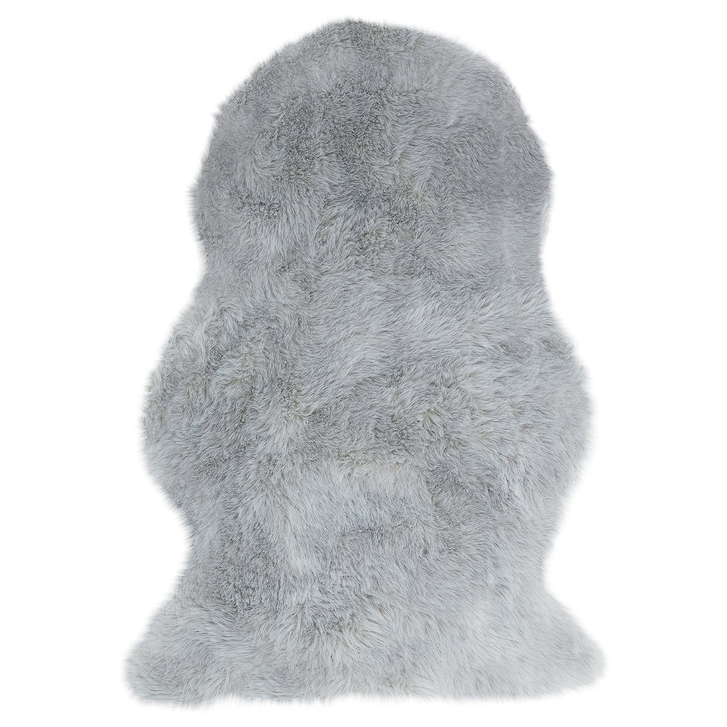 Auckland Luxury Faux Fur Sheepskins in Silver
