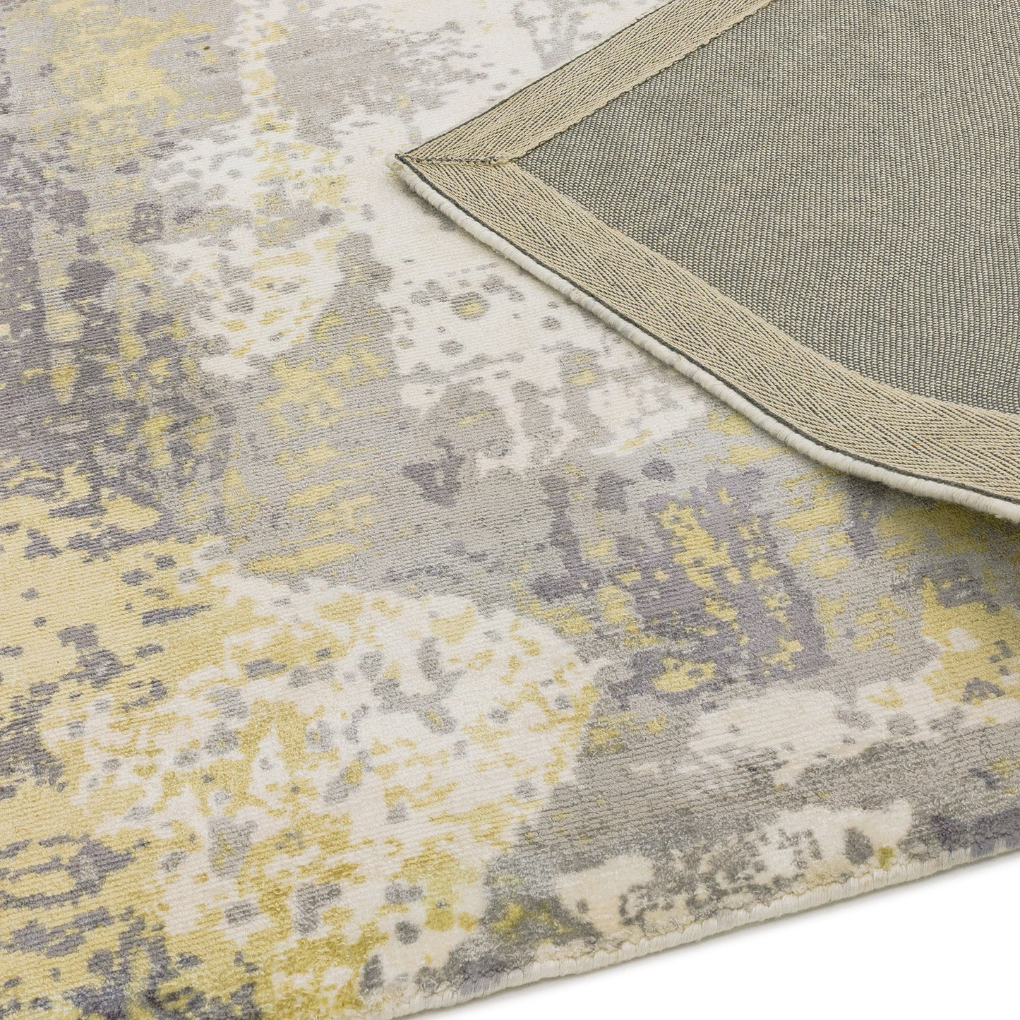 Gatsby Modern Abstract Metallic Viscose Rugs in Gold