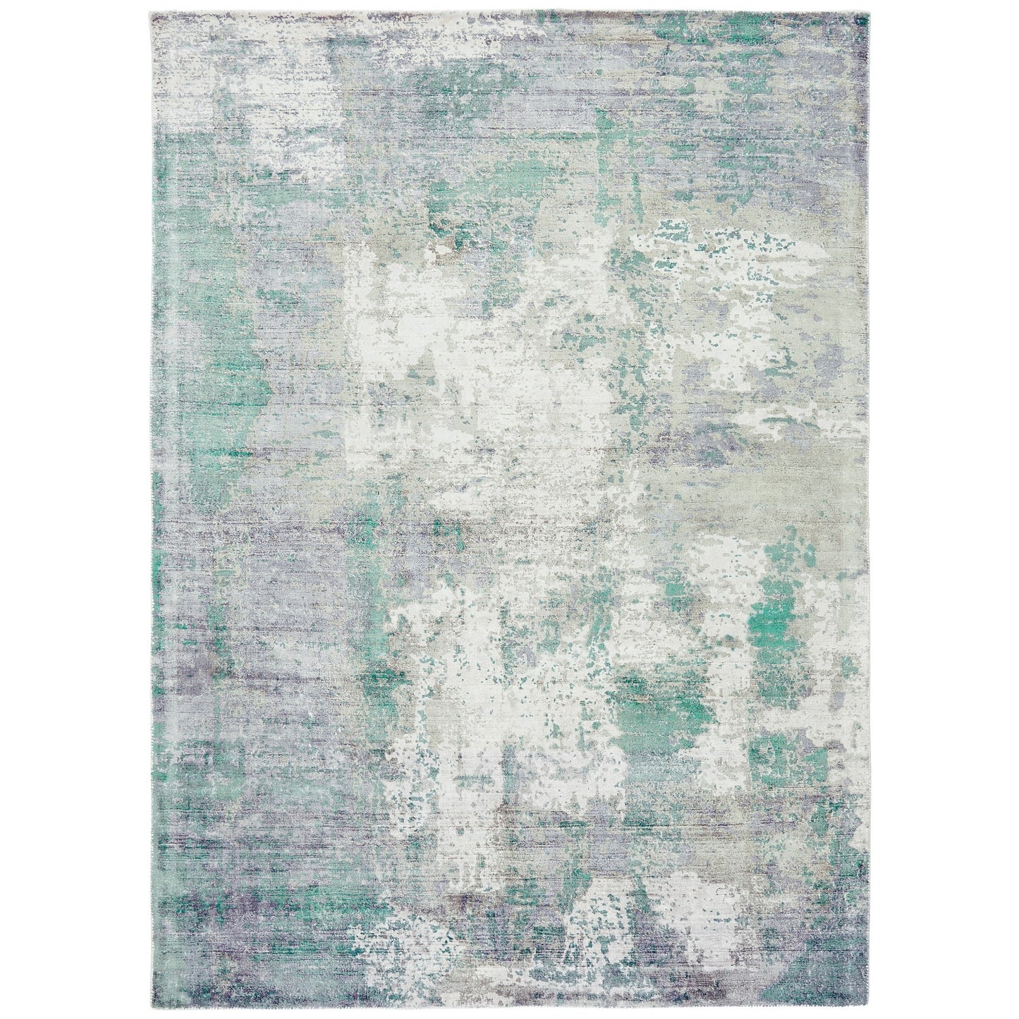 Gatsby Modern Abstract Metallic Viscose Rugs in Green