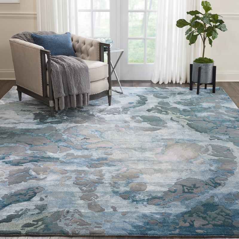 Prismatic Modern Abstract Rugs PRS14 in Grey Slate by Nourison