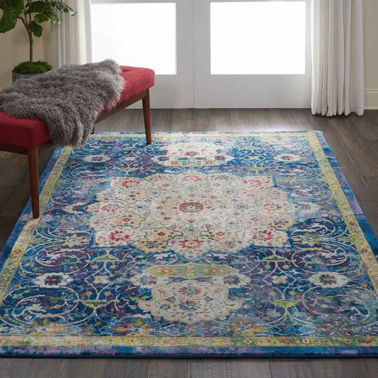 Ankara Global Rugs Traditional Persian ANR03 in Blue