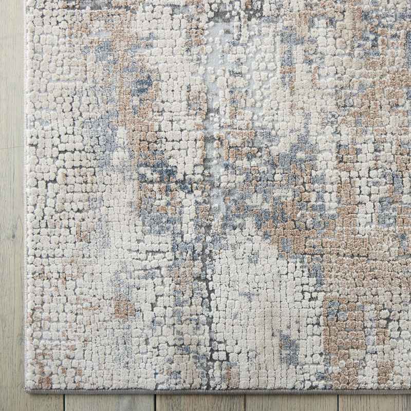 Rustic Textures Abstract Rugs RUS06 in Beige Grey