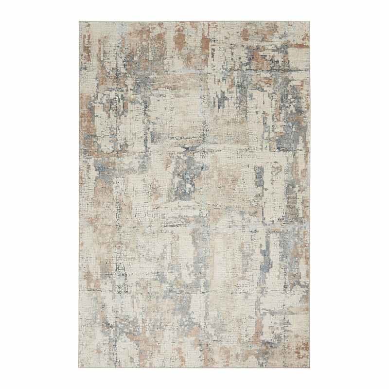 Rustic Textures Abstract Rugs RUS06 in Beige Grey