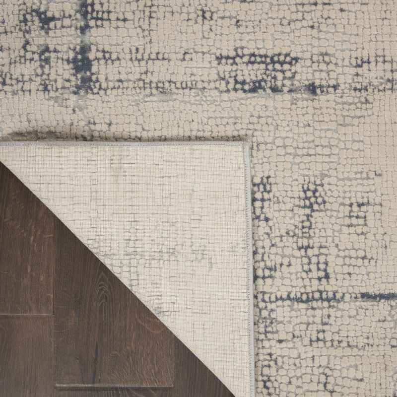 Rustic Textures Abstract Rugs RUS06 in Ivory Blue
