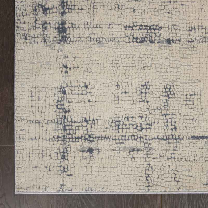 Rustic Textures Abstract Rugs RUS06 in Ivory Blue