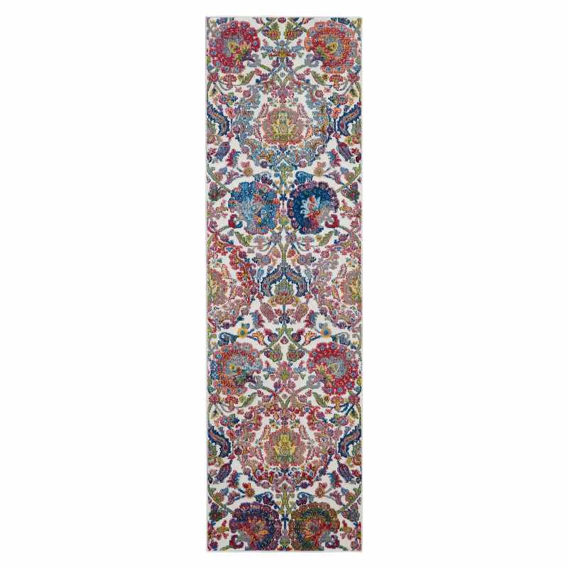 Ankara Global Traditional Persian Hallway Runners ANR06 in Ivory Blue