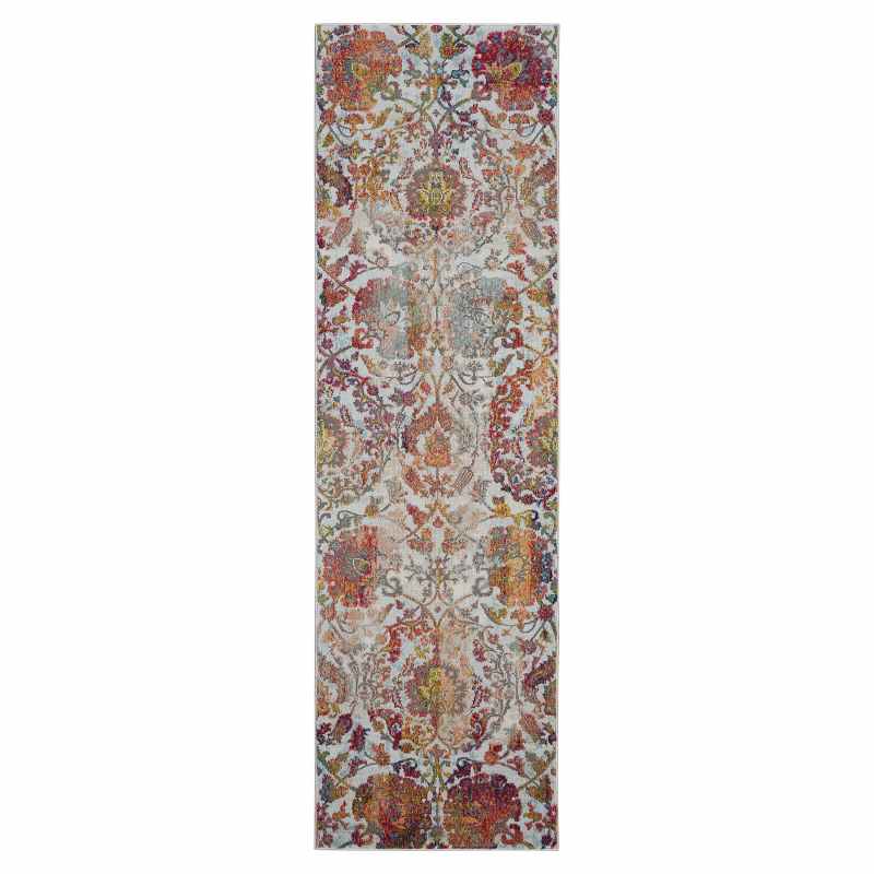 Ankara Global Traditional Persian Hallway Runners ANR06 in Ivory Grey