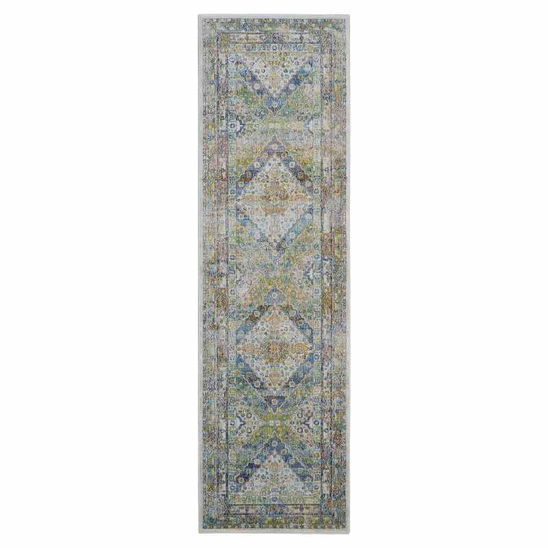 Ankara Global Traditional Persian Hallway Runners ANR07 in Blue Grey