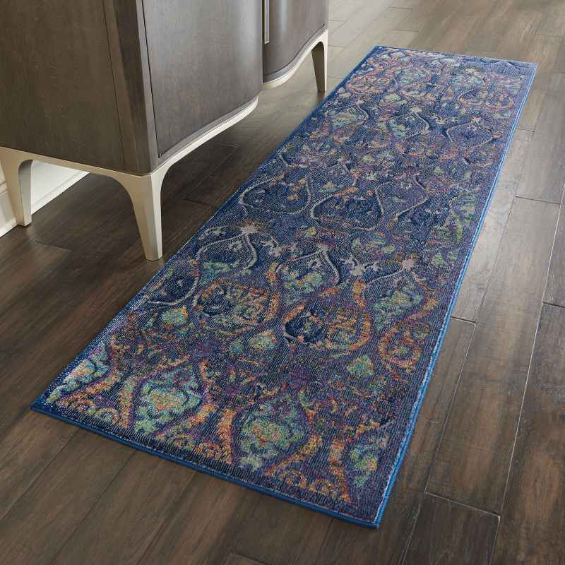 Ankara Global Traditional Persian Hallway Runners ANR08 in Navy Blue