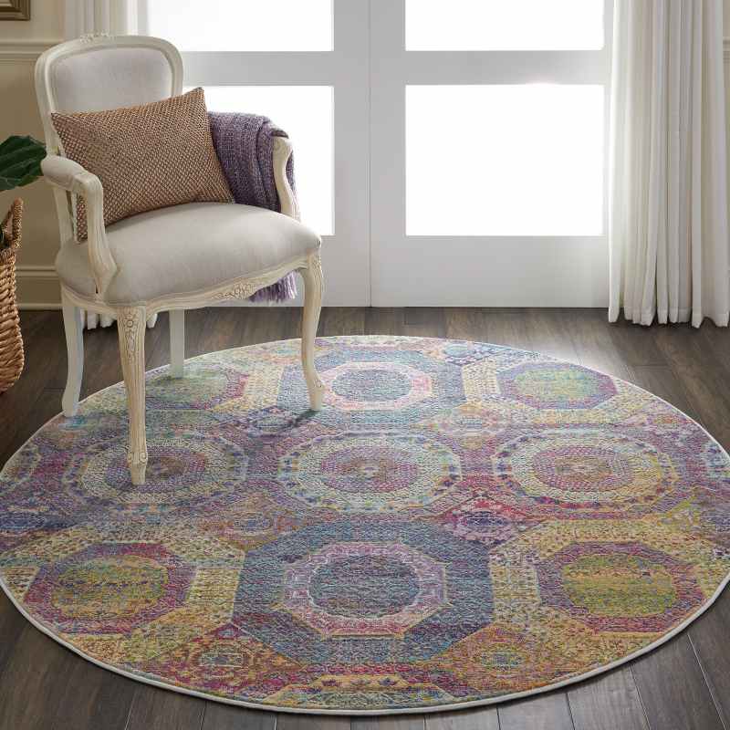 Ankara Global Circcle Traditional Persian Rugs ANR05 in Multi