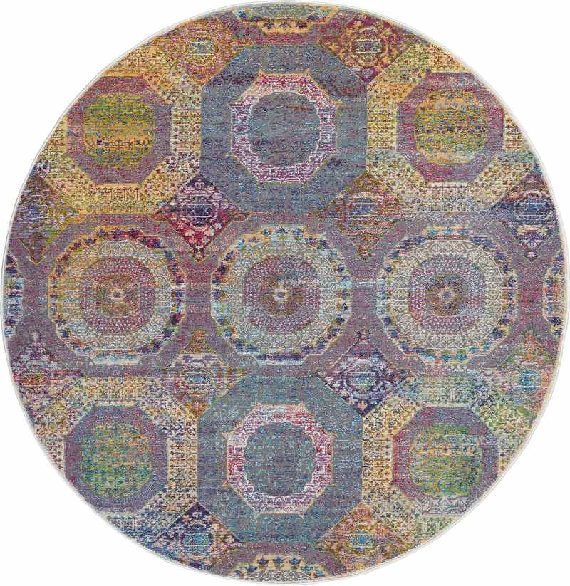 Ankara Global Circcle Traditional Persian Rugs ANR05 in Multi