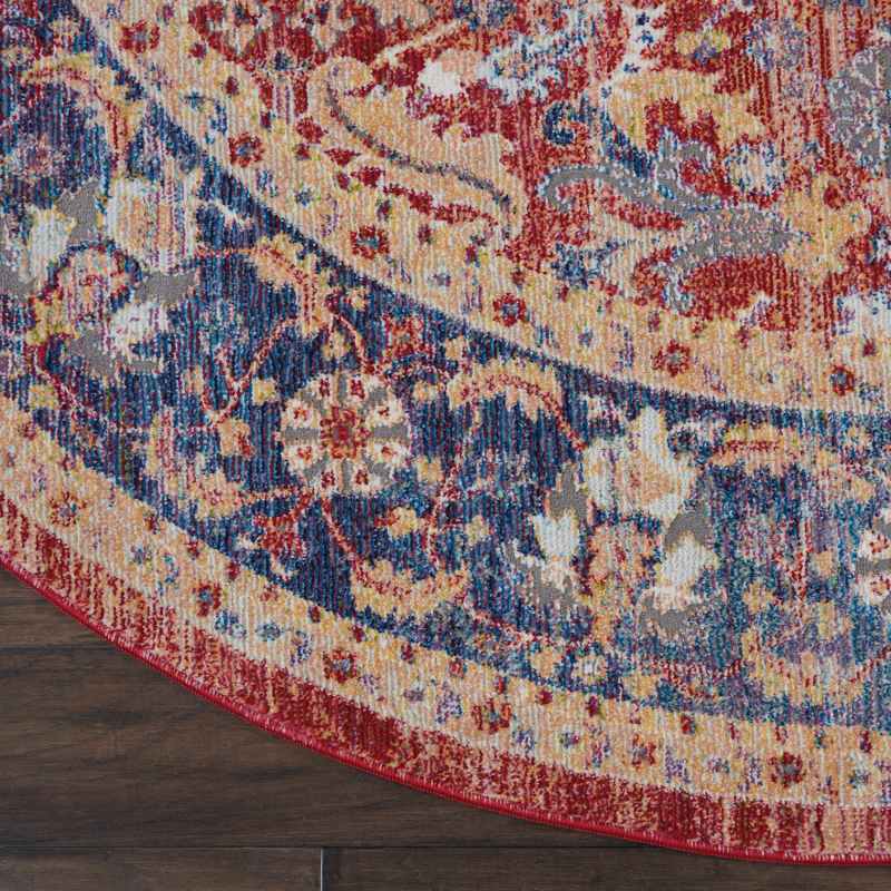 Ankara Global Circular Rugs ANR02 in Red