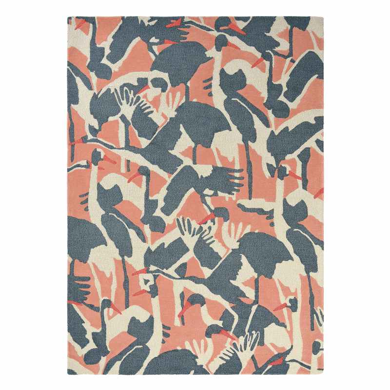 Cranes Rugs 57002 by Ted Baker in Pink