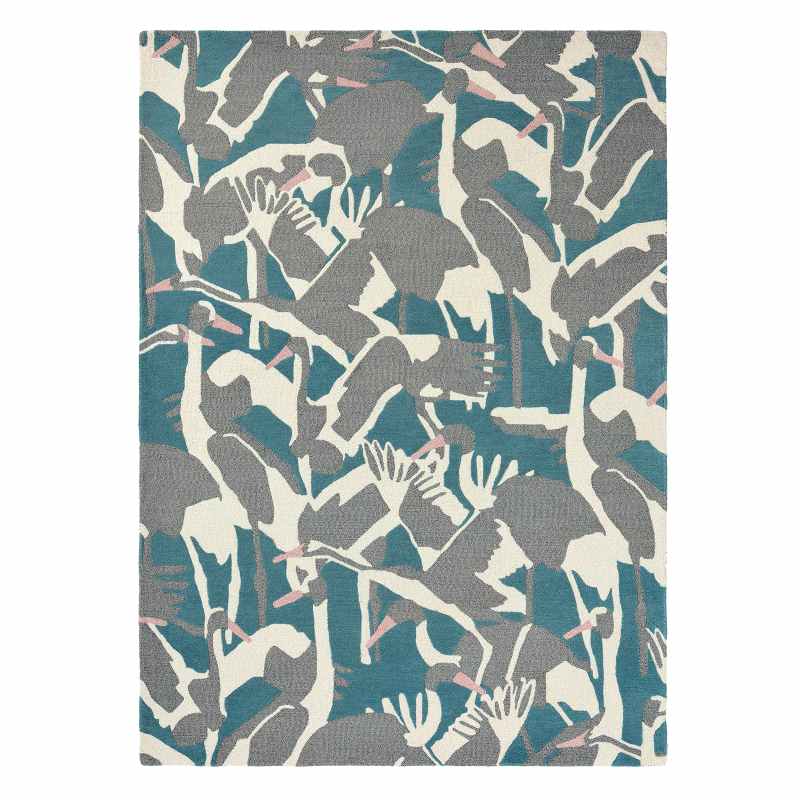 Cranes Rugs 57008 by Ted Baker in Petrol