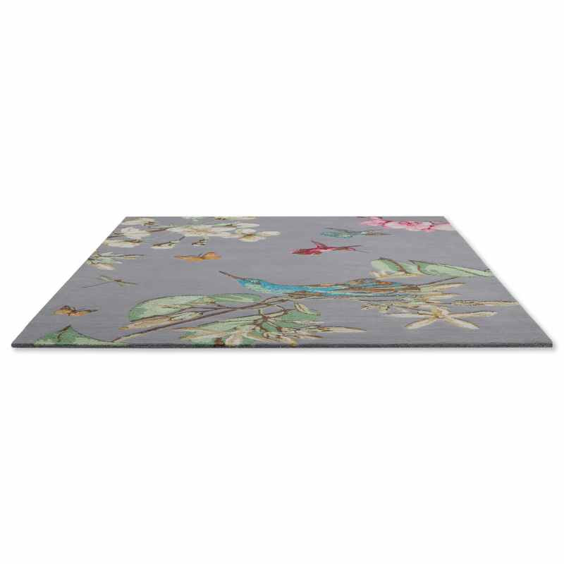 Hummingbird Wool Rugs 37804 by Wedgwood in Grey