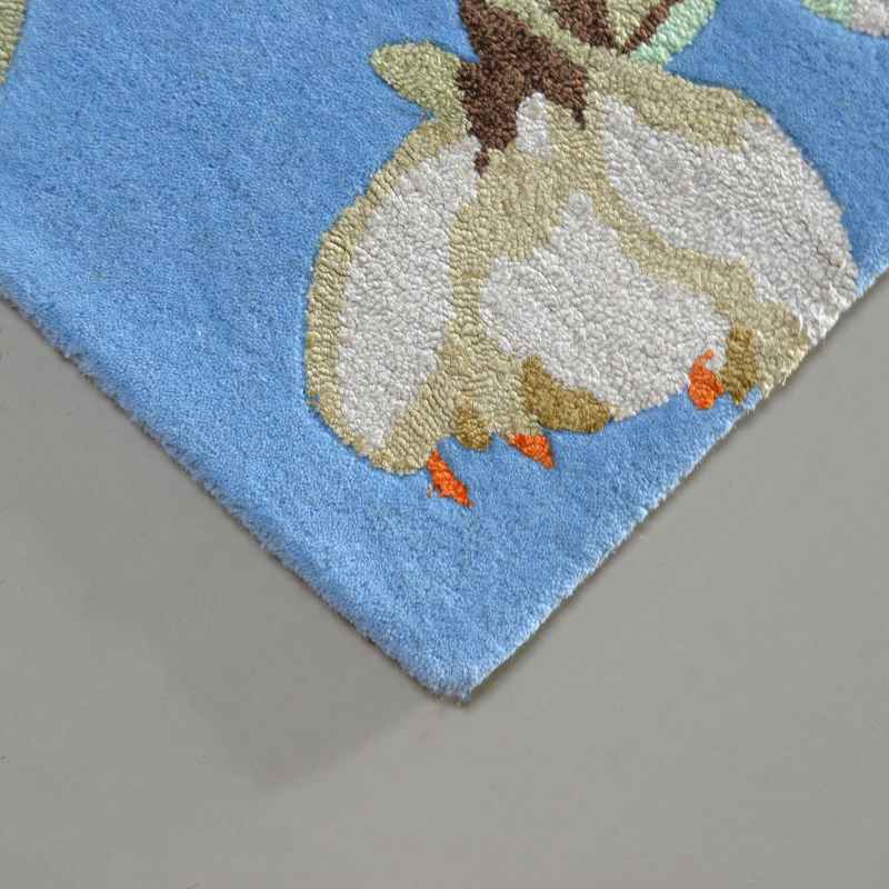 Hummingbird Wool Rugs 37808 by Wedgwood in Blue