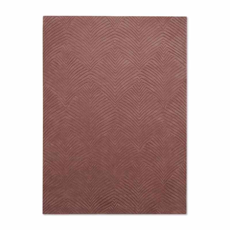 Folia Carved Wool Rugs 38902 by Wedgwood in Mink Brown