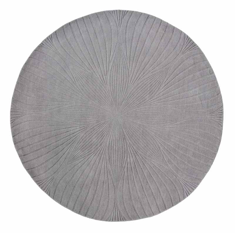 Folia Round Circle Modern Floral Rugs 38305 by Wedgwood