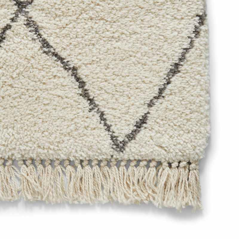Boho 8280 Berber Shaggy Modern Rugs in Cream Grey