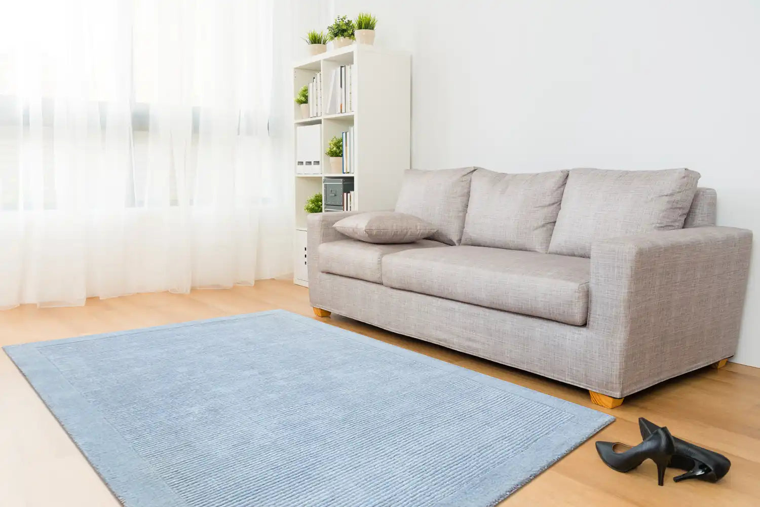 Asiatic york york duck egg Blue Living Room Wool Rug.