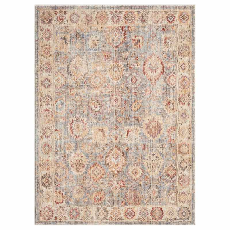 Alia 513AH Traditional Border Rugs in Beige Light Brown