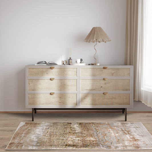 Aurora Rugs AU01 in Dune Gold - Modern Abstract Design