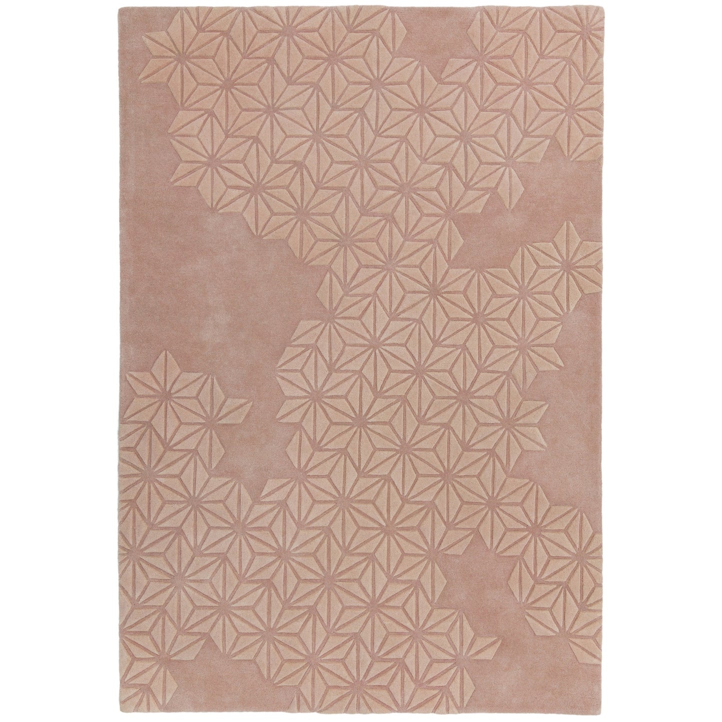 Starburst 3D Wool Rugs in Pink